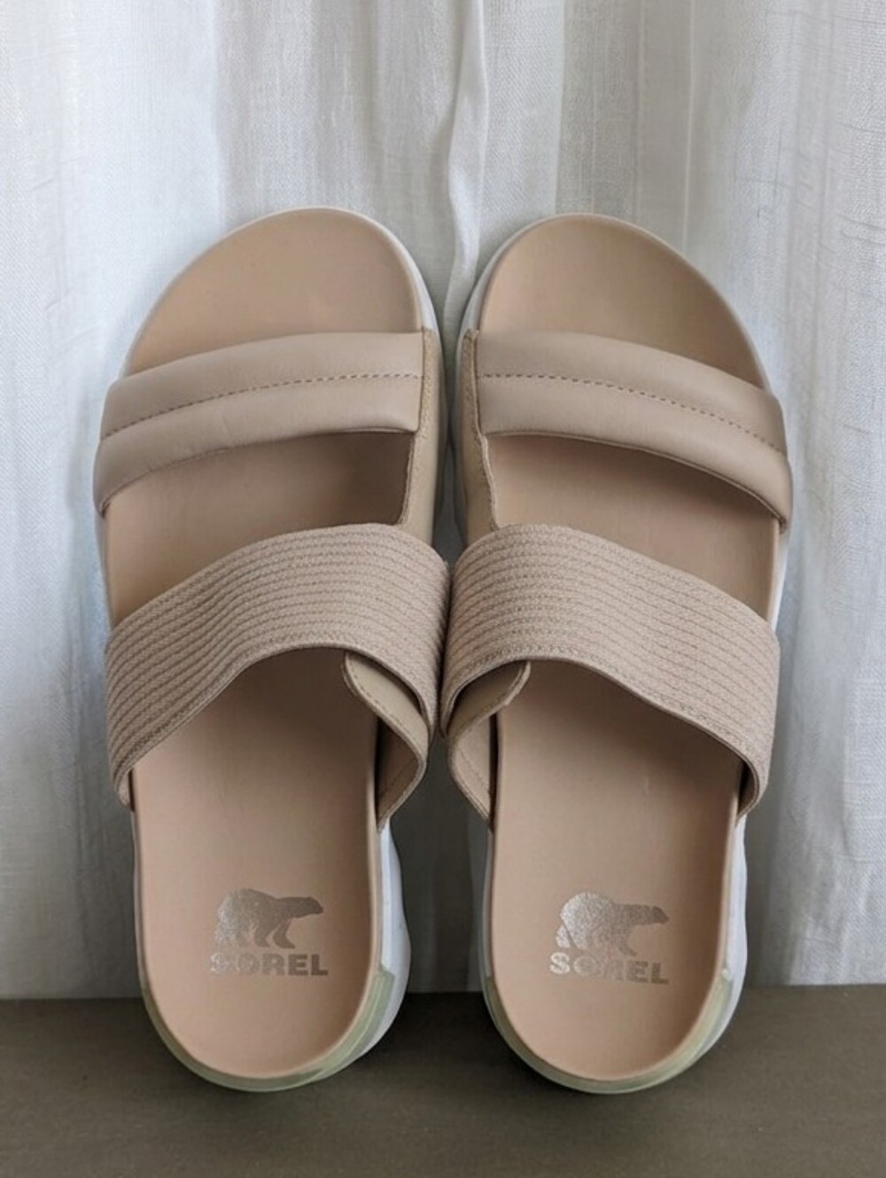 Sorel Women's Beige Slide Sandals